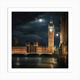 Big Ben At Night 1 Art Print