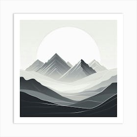 Abstract Mountain Landscape 6 Art Print