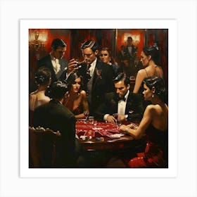 Velvet Seduction: The Casino's Tale Art Print