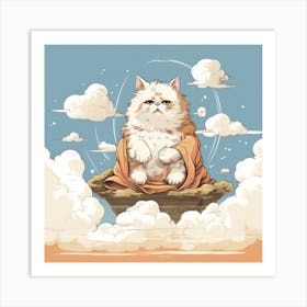 Cat In The Clouds 1 Art Print