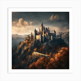 Castle In The Mountains 4 Art Print