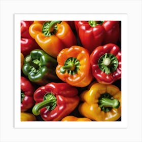 Colorful Peppers 32 Art Print