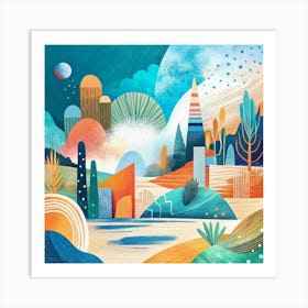 Desert Landscape Art Print