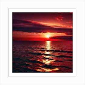 Sunset Over The Ocean 183 Art Print