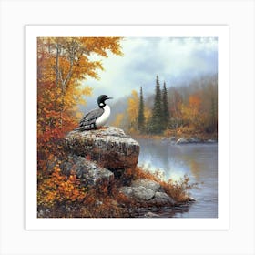 Loon By The Lake Art Print