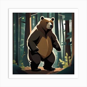 Bear In The Forest 4 Art Print