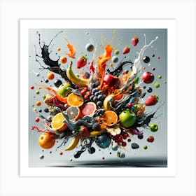 Fruit Splash 3 Art Print