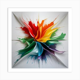 Rainbow Splatter 1 Art Print