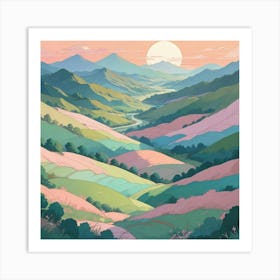 Landscape Painting 25 Art Print