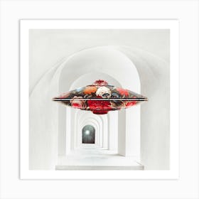 Ufo, Unidentified Floral Object Square Art Print