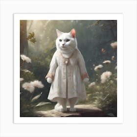 Cat In A Dress Art Print