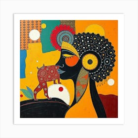 Woman With A Cow Art Print