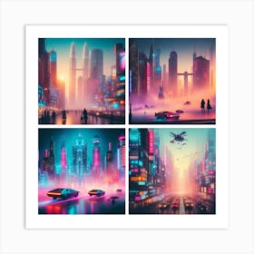 Futuristic City Art Print