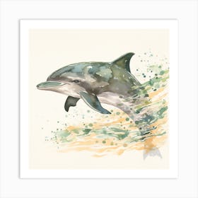 Dolphin In The Water Art Print