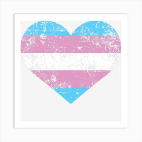 Transgender Heart Lgbtq Pride Month Love Flag Gift Art Print