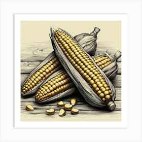 Corn cobs 3 Art Print