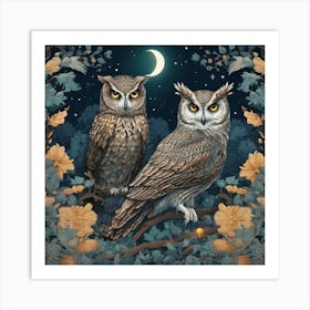 william morris Owls At Night art Art Print