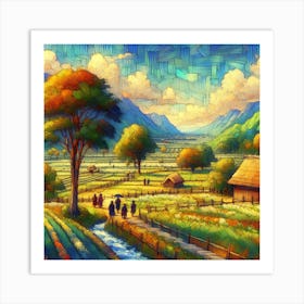 Thai Village Art Print