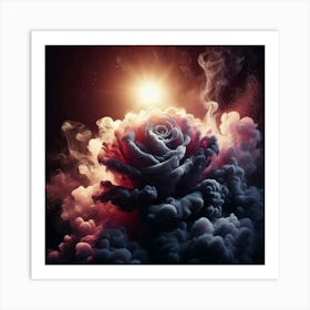 Rose In The Clouds 3 Art Print