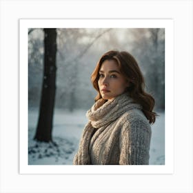 Portrait Perfect Winter Morning Art 0 Art Print