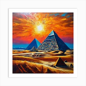 Pyramids of Giza Art Print