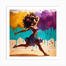 Afro Dancer Art Print