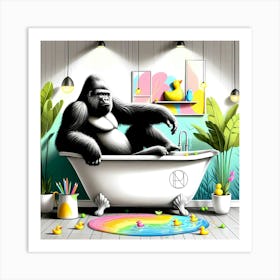 King of the Jungle, King of the Tub Art Print