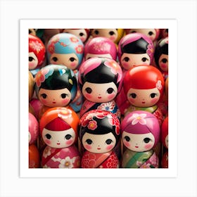 Asian Dolls 3 Art Print