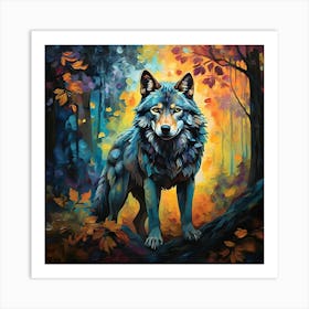 Wolf In The Forest Art Print