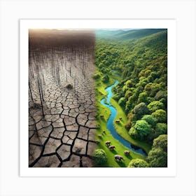 Climate Changes twice a month Art Print