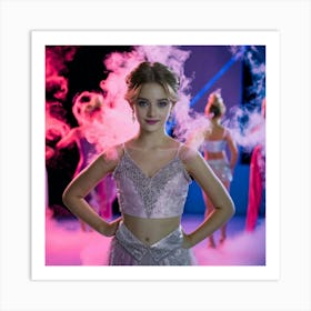 Dancers In Smoke Art Print