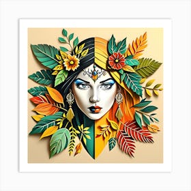 Womeninflower Art Print