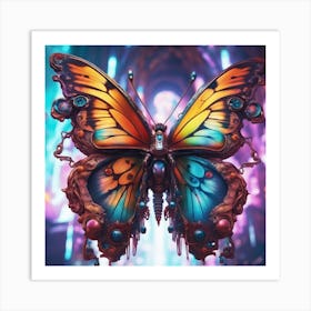 Futuristic Butterfly Art Print