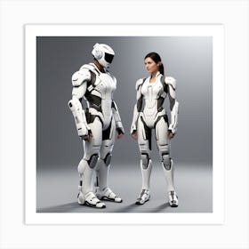 Building A Strong Futuristic Digital Suit Like The One In The Image Requires A Significant Amount Of Expertise, Resources, And Time 3 Art Print