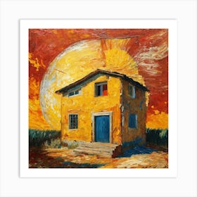 A Painting Of House Of The Sun In A Mixed Style Of (3) Art Print