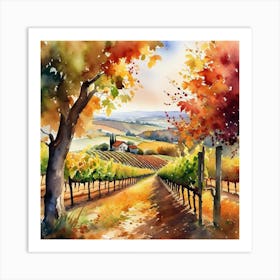 Autumn Vineyards 7 Art Print