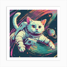 Cat In Space 7 Art Print