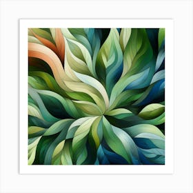 Abstract Leaves Art Print