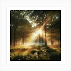 Sunrise In The Forest 7 Art Print