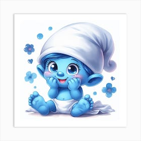 Smurf Baby 1 Art Print