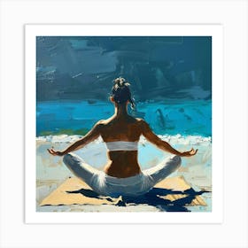 A Yoga Session Oil Painting Illustration 1718673829 3 Art Print