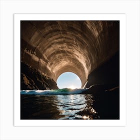 Underwater Tunnel - Underwater Stock Videos & Royalty-Free Footage Art Print