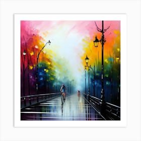 Of A Street Scene Art Print