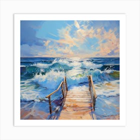 Oceanic Canvas: Monet's Whispers Art Print