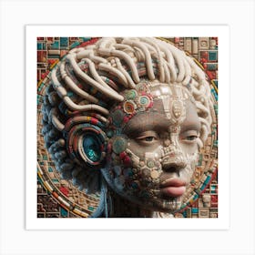 3d Rendering Of A Futuristic Woman Art Print