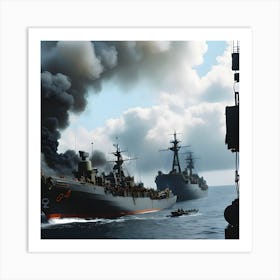 Naval Warfare - Ships at Sea 11 Art Print