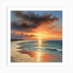 Sunset On The Beach 11 Art Print