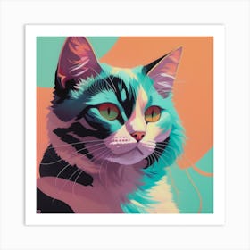 Cute Cat Portrait Art Print