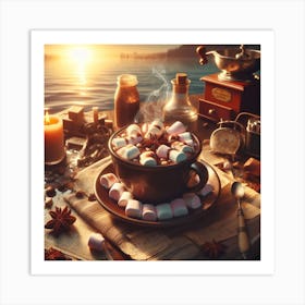 Hot Chocolate With Marshmallows 2 Art Print