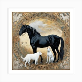 Horse And The Dog Art Print